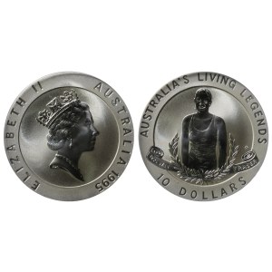 Australia, 10 Dollars, 1995 year, Dawn Fraser - Australia's Living Legends