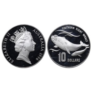 Australia, 10 Dollars, 1996 year, Southern Right Whale