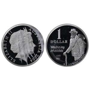 Australia, 1 dolar, rok 2004, 20. rocznica wprowadzenia monety dolarowej – „Waltzing Matilda”