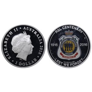 Australia, 1 Dollar, 2016 year, P, Returned Services League of Australia Centenary