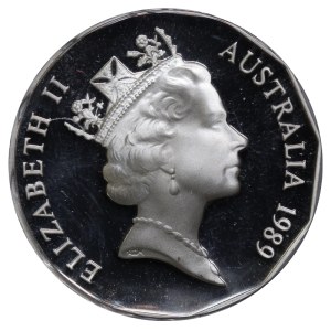 Australia, 50 Cents, 1989 year, QEII Silver Jubilee