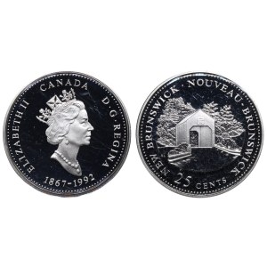 Kanada, 25 Cent, 1992, 125. Jahrestag der kanadischen Konföderation – New Brunswick