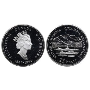 Kanada, 25 Cent, 1992, 125. Jahrestag der kanadischen Konföderation – British Columbia