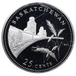 Canada, 25 Cents, 1992 year, 125th Anniversary of Canadian Confederation - Saskatchewan
