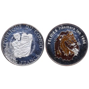 Republic of the Congo, 500 Francs, 1996 year, Lion