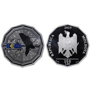 Moldova, 100 Lei, 2025 year, Moldova in the Single Euro Payments Area