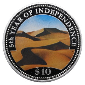 Namibia, 10 dollari, anno 1995, 5° anno di indipendenza