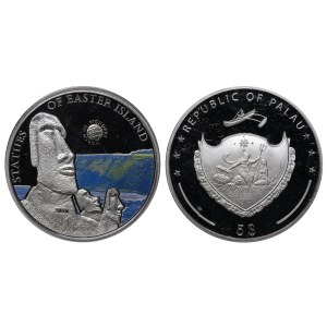 Palau, 5 Dollars, 2010 year, Easter Island