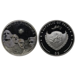 Palau, 5 Dollars, 2011 year, Mount Rushmore