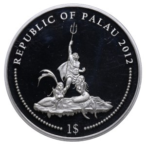 Palau, 1 Dollar, 2012 year, Blue Ringed Octopus