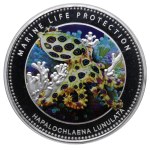 Palau, 1 Dollar, 2012 year, Blue Ringed Octopus