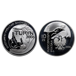 Pologne, 10 zlotys, 2006, XXe Jeux Olympiques d'hiver - Turin 2006
