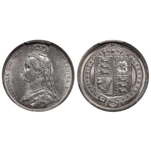 United Kingdom, 6 Pence, 1887 year, PCGS, MS 62