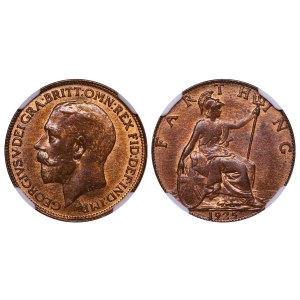 United Kingdom, 1 Farthing, 1925 year, NGC, MS 64 BN