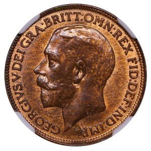 United Kingdom, 1 Farthing, 1925 year, NGC, MS 64 BN
