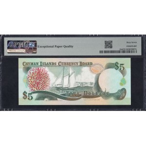 Cayman Islands, 5 Dollars, 1991, Superb Gem UNC 67 EPQ