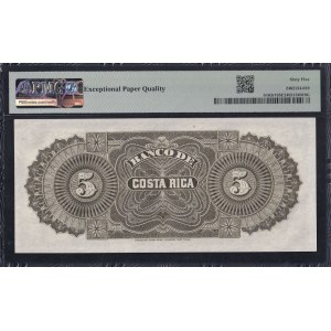 Costa Rica, 5 Pesos, 1899, Gem UNC 65 EPQ