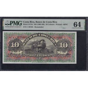 Costa Rica, 10 Colones, 1901-08, Choice UNC 64