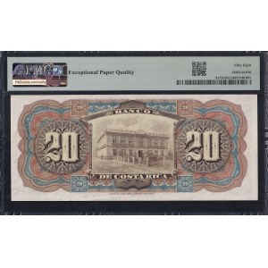 Costa Rica, 20 Colones, 1901-14, Choice About UNC 58 EPQ