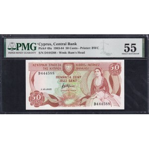 Cyprus, 50 Cents, 1983-84, About UNC 55