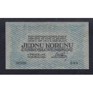 Czechoslovakia, 1 Koruna, 1919, XF