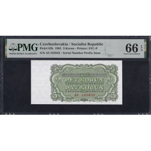 Československo, 5 korun, 1961, Gem UNC 66 EPQ
