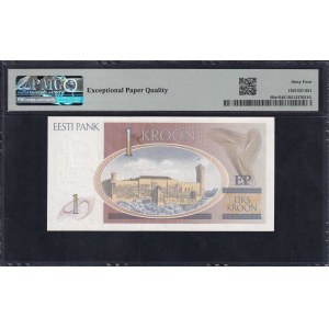 Estonia, 1 Kroon, 1992, Choice UNC 64 EPQ, Replacement