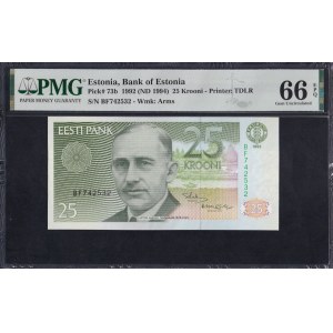 Estonia, 25 Krooni, 1992 (1994), Gem UNC 66 EPQ
