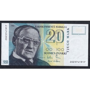 Finland, 20 Markkaa, 1993, UNC