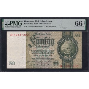 Germany, 50 Reichsmark, 1933, Gem UNC 66 EPQ