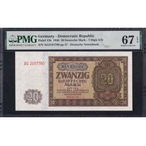 Germany (GDR), 20 Deutsche Mark, 1948, Superb Gem UNC 67 EPQ