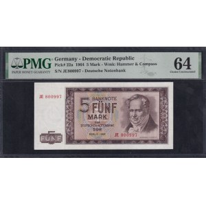 Germany (GDR), 5 Mark, 1964, Choice UNC 64