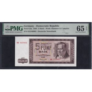 Germany (GDR), 5 Mark, 1964, Gem UNC 65 EPQ