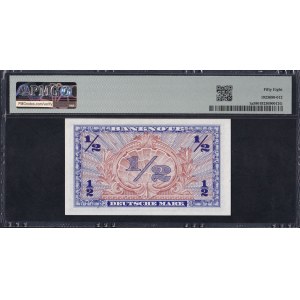 Germany (GFR), 1/2 Deutsche Mark, 1948, Choice About UNC 58