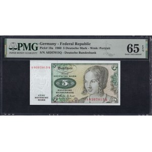 Germany (GFR), 5 Deutsche Mark, 1960, Gem UNC 65 EPQ