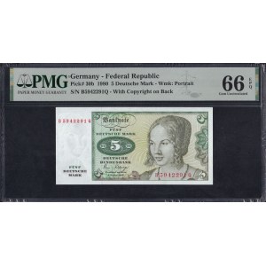 Germany (GFR), 5 Deutsche Mark, 1980, Gem UNC 66 EPQ