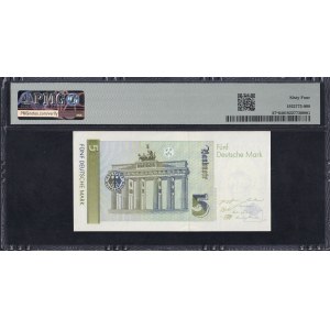 Německo (GFR), 5 německých marek, 1991, výborný stav UNC 64, náhradní exemplář