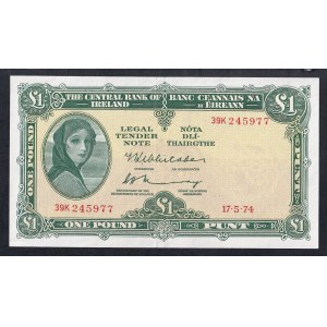 Ireland, 1 Pound, 1974, XF