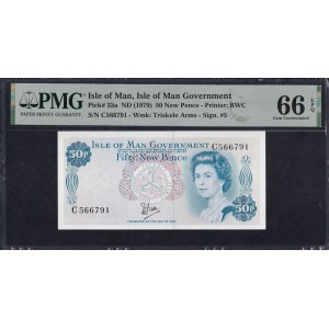 Isle of Man, 50 New Pence, 1979, Gem UNC 66 EPQ