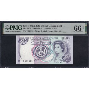 Isle of Man, 1 Pound, 1983, Gem UNC 66 EPQ