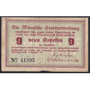 Latvia - Mitava, 9 Kopeken, 1915, VF
