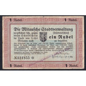 Latvia - Mitava, 1 Ruble, 1915, F