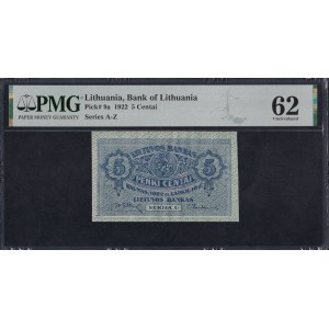 Litva, 5 centov, 1922, UNC 62