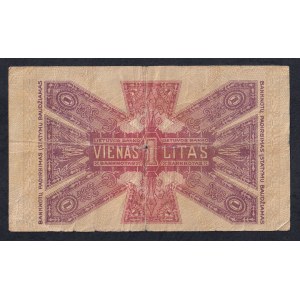 Litva, 1 litas, 1922, F