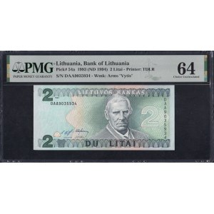 Litva, 2 litai, 1993 (1994), Choice UNC 64