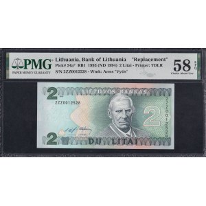 Lithuania, 2 Litai, 1993 (1994), Choice About UNC 58 EPQ