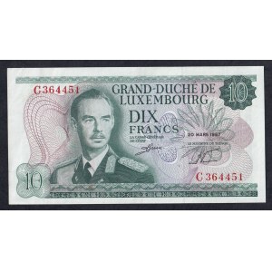 Luxembourg, 10 Francs, 1967, UNC-XF