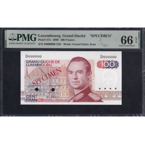 Luxembourg, 100 Francs, 1980, Gem UNC 66 EPQ, SPECIMEN