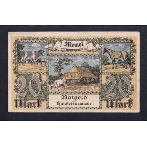 Memel, 20 Mark, 1922, XF