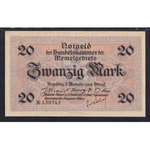 Memel, 20 Mark, 1922, aUNC